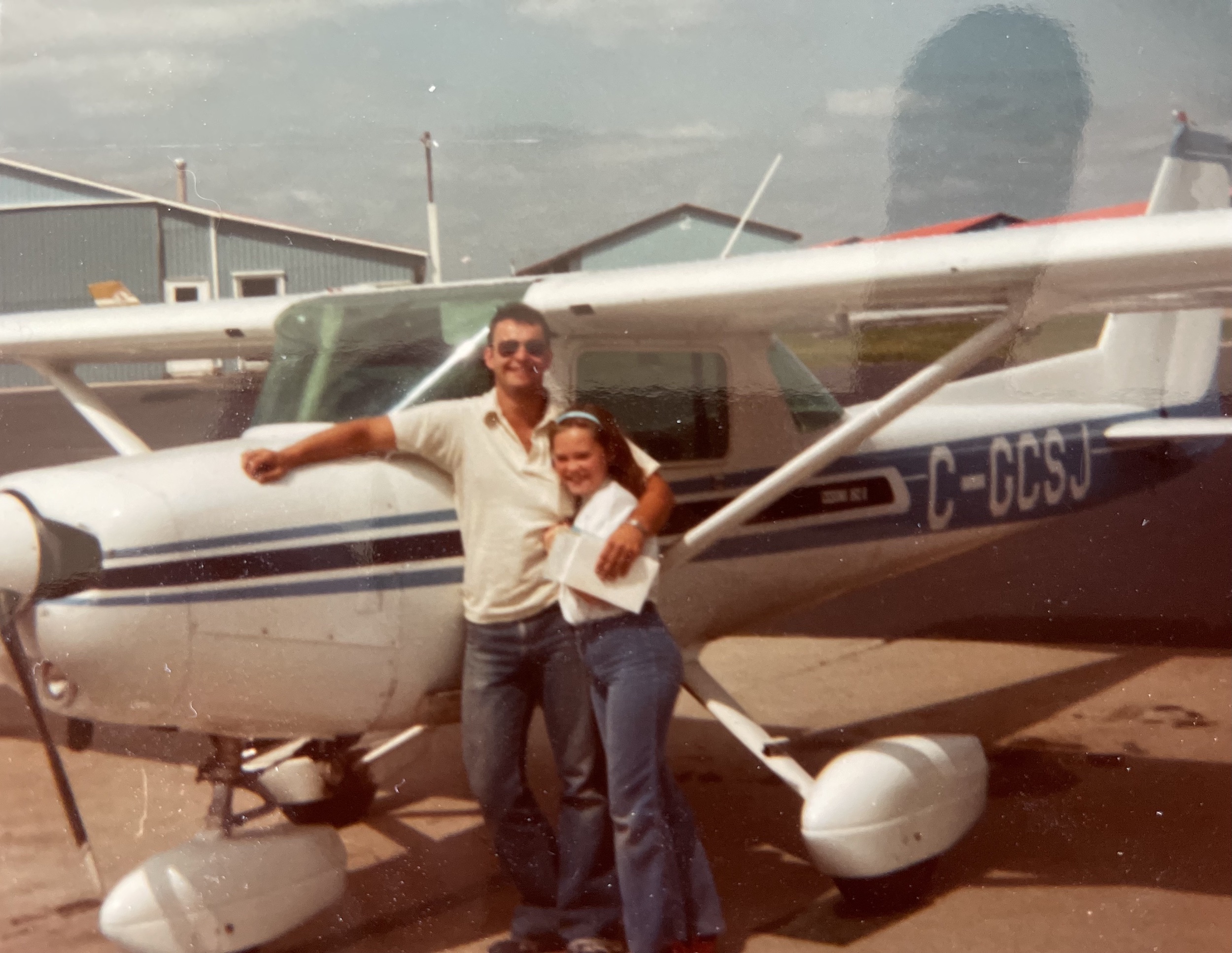 Larry and me flying